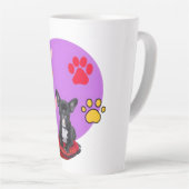 Tasse Latte Adorable frienchie puppy with hearts  (Angle droit)