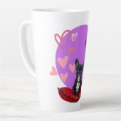 Tasse Latte Adorable frienchie puppy with hearts  (Angle gauche)