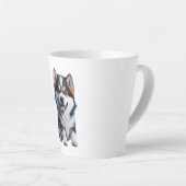 Tasse Latte Adorable HD Alaskan Malamute Portrait Chiot - Embr (Angle droit)