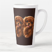 Tasse Latte Adorable Ruby Cavalier Spaniel (Droite)