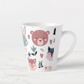 Tasse Latte Adorable Woodland Creatures With Hearts (Droite)