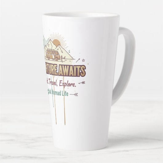 Tasse Latte Adventure Awaits  (Angle droit)