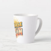 Tasse Latte Adventurous Travel and Sunshine Slogan (Angle droit)