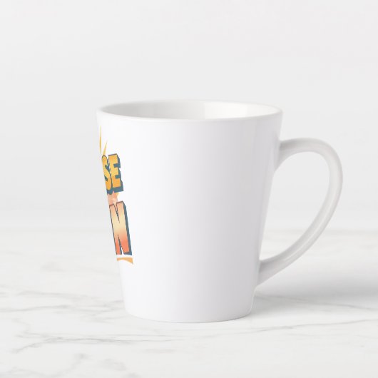 Tasse Latte Adventurous Travel and Sunshine Slogan (Droite)