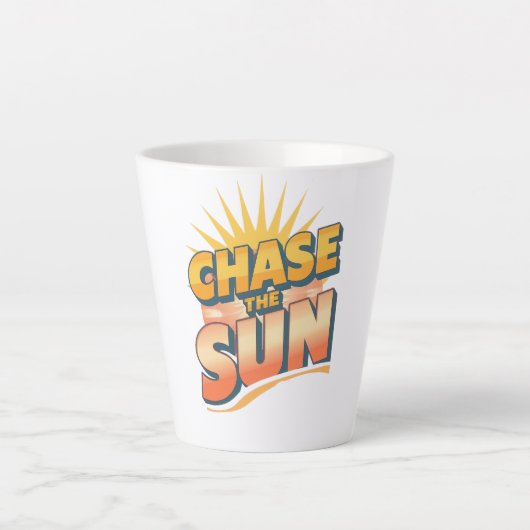 Tasse Latte Adventurous Travel and Sunshine Slogan (Devant)