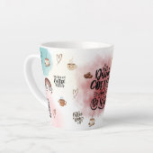 Tasse Latte “Aesthetic Coffee Lover Illustration  (Angle gauche)