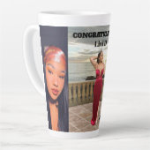 Tasse Latte Affiche PERSONNALISÉE (Angle gauche)