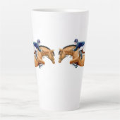 Tasse Latte Afficher Cheval de saut équestre (Devant)