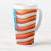 Tasse Latte Afficher vos bandes (Angle droit)