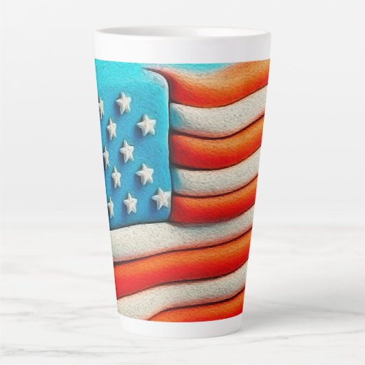 Tasse Latte Afficher vos bandes (Devant)