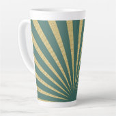 Tasse Latte Affiches à rayures Sunburst (Angle gauche)