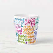 Tasse Latte Affirmation quotidienne (Devant)
