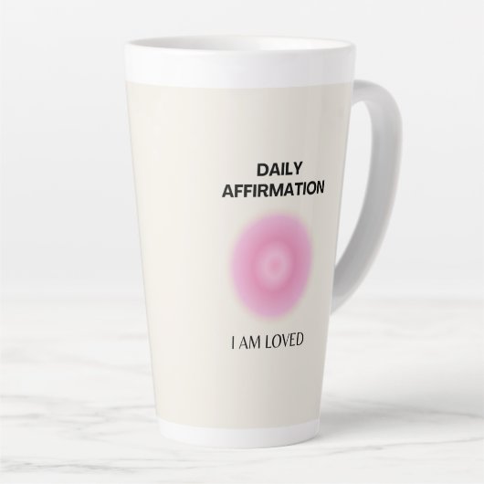 Tasse Latte Affirmation quotidienne, Affirmation positive, Spi (Angle droit)