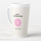 Tasse Latte Affirmation quotidienne, Affirmation positive, Spi (Angle gauche)