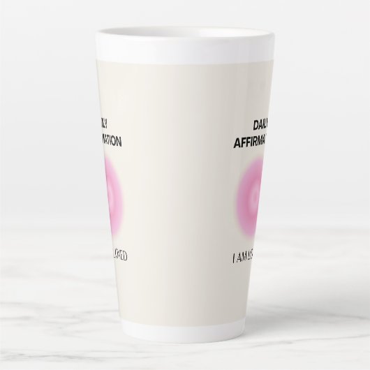 Tasse Latte Affirmation quotidienne, Affirmation positive, Spi (Devant)