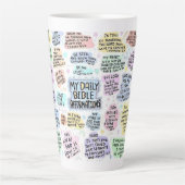 Tasse Latte Affirmations Divines (Devant)