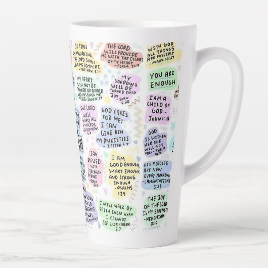 Tasse Latte Affirmations Divines (Droite)