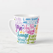 Tasse Latte Affirmations quotidiennes (Angle gauche)