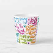 Tasse Latte Affirmations quotidiennes (Devant)