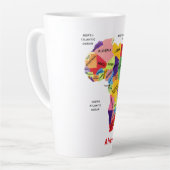 Tasse Latte Africa map (Angle gauche)