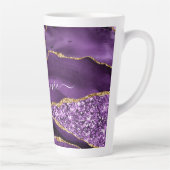 Tasse Latte Agate Purple Gold Parties scintillant Nom personna (Droite)