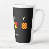 Tasse Latte AHOY Personnalisé (Droite)