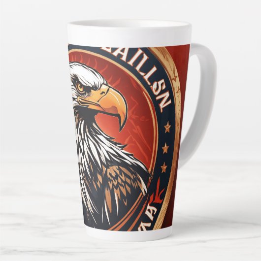 Tasse Latte Aigle Américain (Angle droit)