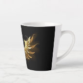 Tasse Latte Ailes d'ange dorées sur fond noir (Droite)