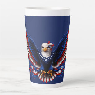 Tasse Latte Ailes de l'aigle de la liberté patriotique – Ame r