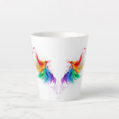 Tasse Latte Ailes fluffy arc-en-ciel (Devant)