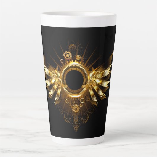 Tasse Latte Ailes steampunk (Devant)