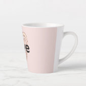 Tasse Latte Aimer coeur rose pâle (Droite)