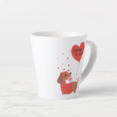 Tasse Latte Aimez-vous Fourrure-toujours mignon Chien Dachshun (Angle droit)
