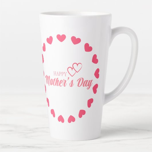 Tasse Latte Aimez-vous Maman Joyeuse fête des mères (Droite)