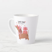 Tasse Latte Aimez-vous quatre-jamais mignon chien français Dac (Angle gauche)