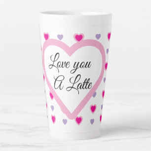 Tasse Latte "Aimez-vous un latte" coeur du motif Valentine