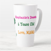 Tasse Latte Ajouter l'oeuvre de votre enfant à cette oeuvre (Angle droit)