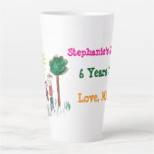 Tasse Latte Ajouter l'oeuvre de votre enfant à cette oeuvre (Devant)