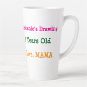 Tasse Latte Ajouter l'oeuvre de votre enfant à cette oeuvre (Droite)