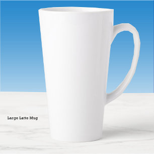 Tasse Latte Ajouter un nom, un devis, une image, une oeuvre, u