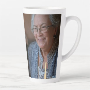 Tasse Latte Ajouter une photo d'anniversaire personnalisée