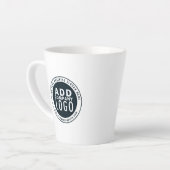 Tasse Latte Ajouter votre logo d'entreprise Adresse de site We (Angle gauche)