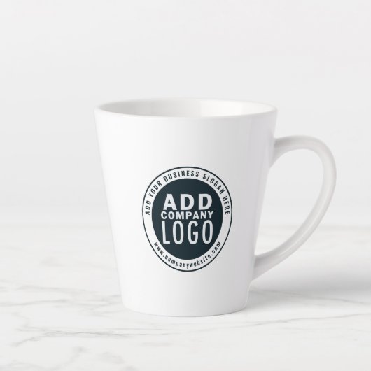 Tasse Latte Ajouter votre logo d'entreprise Adresse de site We (Droite)