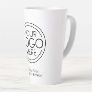 Tasse Latte Ajouter Votre Logo Entreprise Moderne Minimaliste