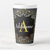 Tasse Latte Ajouter votre nom et votre initiale (Devant)