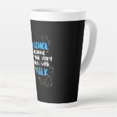 Tasse Latte Alcool Parce qu'aucune bonne histoire ne commence (Angle droit)