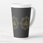 Tasse Latte Alhamdulillah écrit en calligraphie arabe T-Shi (Angle droit)