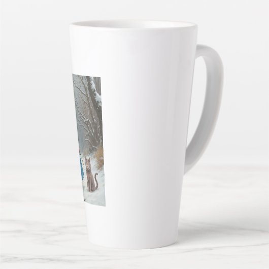 Tasse Latte Alice d'hiver grande tôle en latte (Angle droit)