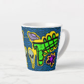 Tasse Latte alien et pistolet spatial (Angle droit)