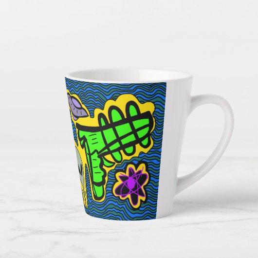 Tasse Latte alien et pistolet spatial (Droite)